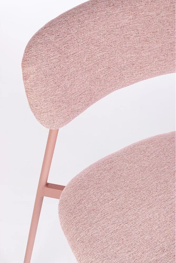 Rózsaszín kárpitozott étkezőszék Inka – Yes Everyday
