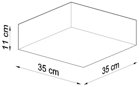 Mennyezeti lámpa HORUS 35 2xE27/60W/230V fekete