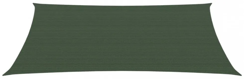 sötétzöld HDPE napvitorla 160 g/m² 3,5 x 4,5 m