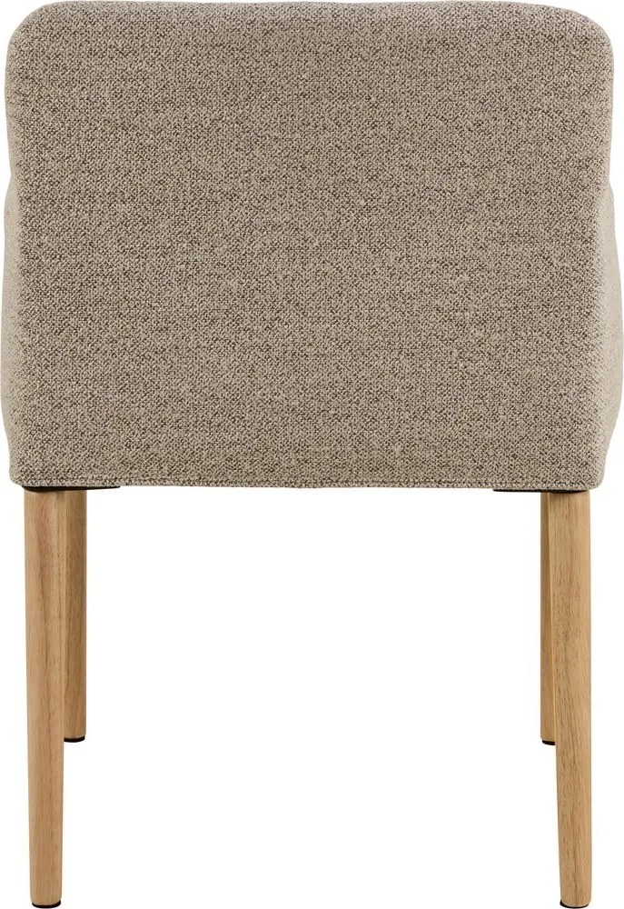 Bézs kárpitozott karfás étkezőfotel Zoe – Actona