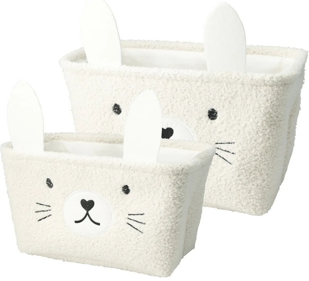 Hatu Gyerek tároló kosarak szett Nyuszi, 2 db ,krém