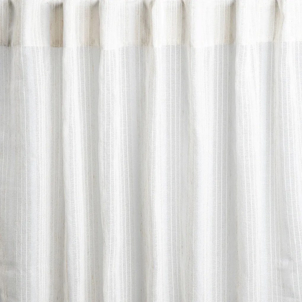 Tavira függöny lenvászon csíkokkal 140X250CM Homla