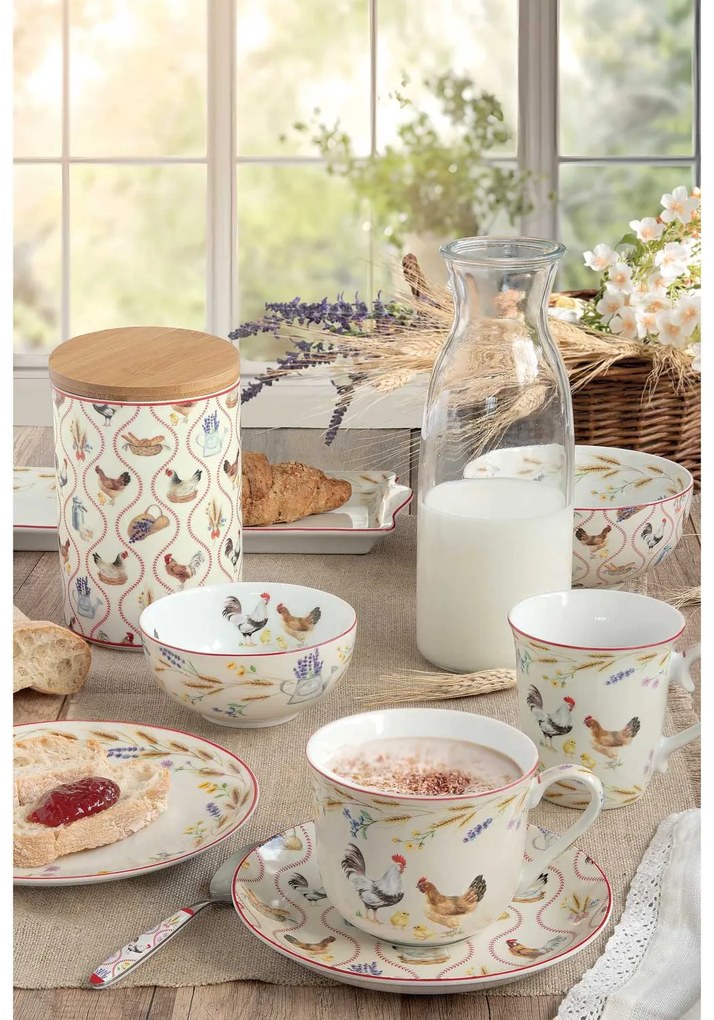 Porcelán kakasos bögre 2 db szett 275 ml Country Life