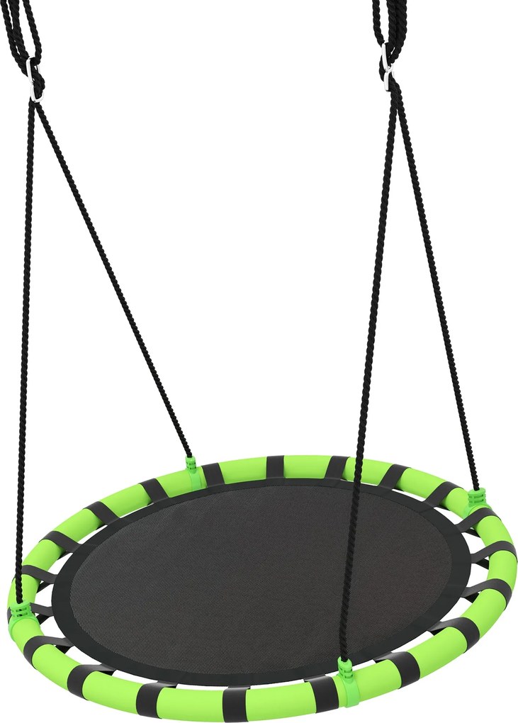 AIYAPLAY Fészek Hinta Ø100 cm Állítható Magasságú Kerti Hinta 150 kg Teherbírással Tartós és Időjárásálló Gyerek Hinta Kerti és Benti Használatra | Ao