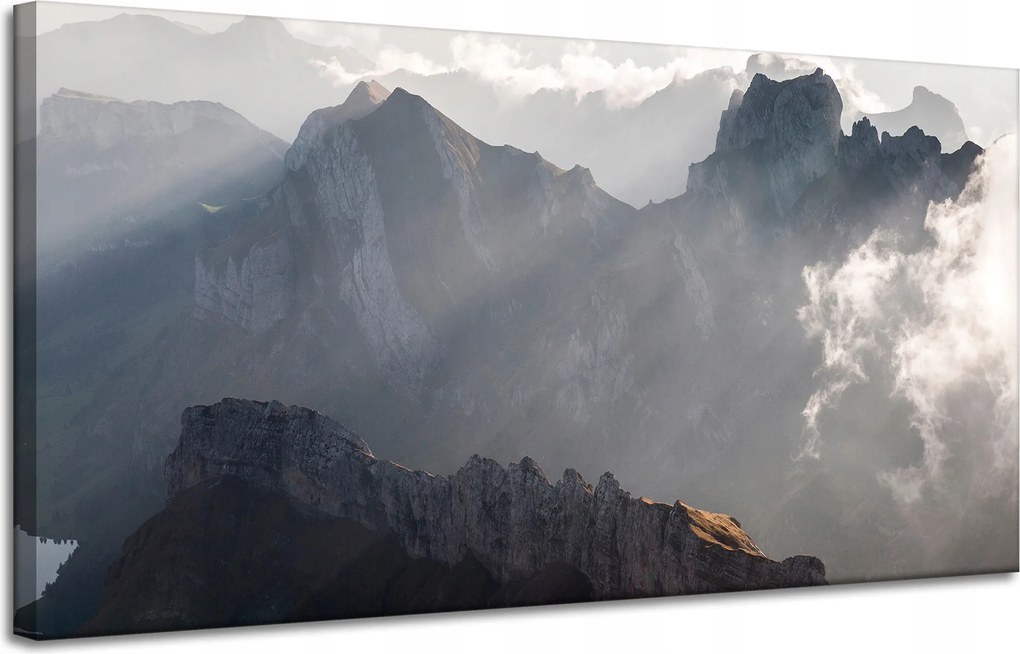 Vászonkép Természet Felhők és hegyek 120x60 cm