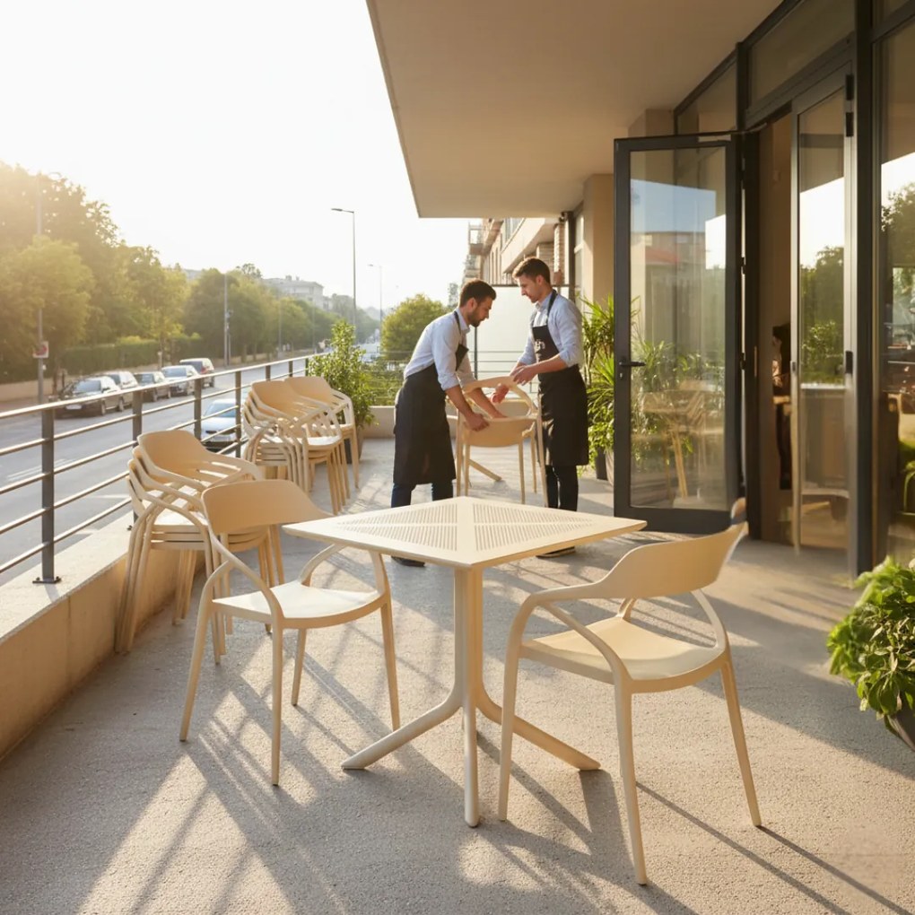 Rakásolható szék, szürkésbarna Taupe, ALFIO