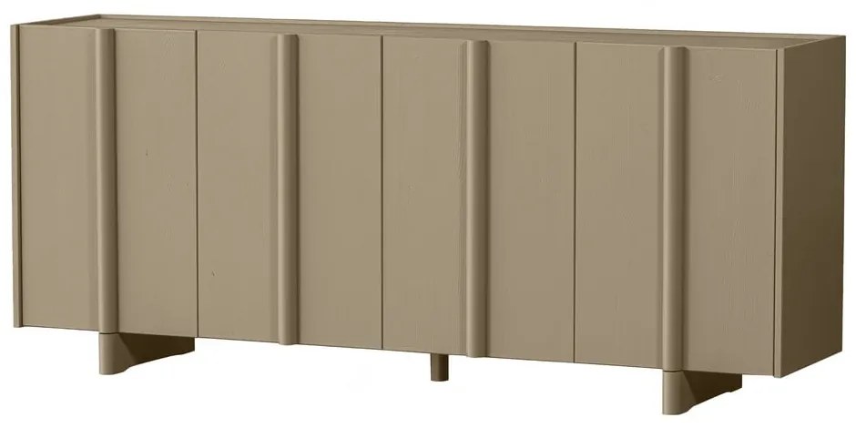 Bézs alacsony borovi fenyő komód 200x85 cm Basu – WOOOD