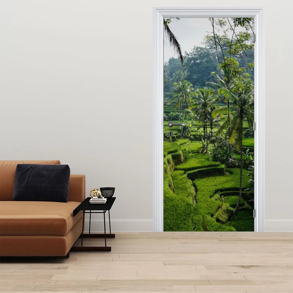 Fotótapéta ajtóra - Tegalalang rizsteraszok (95x205cm)