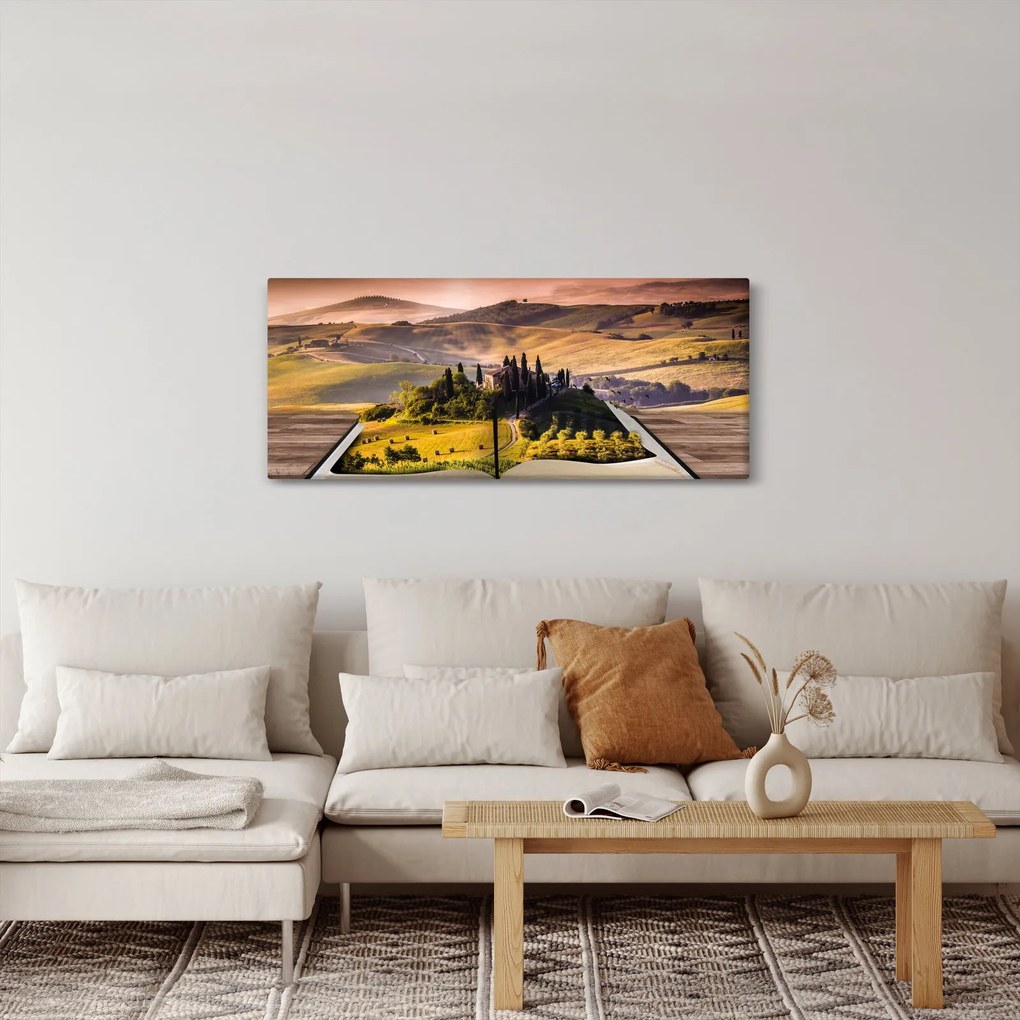 A táj egy könyvben képe (120x50 cm)