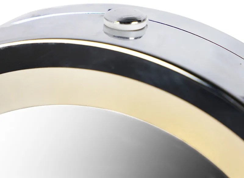 Design fali tükör króm LED-del, meleg fényre állítható, IP44 - Vicino