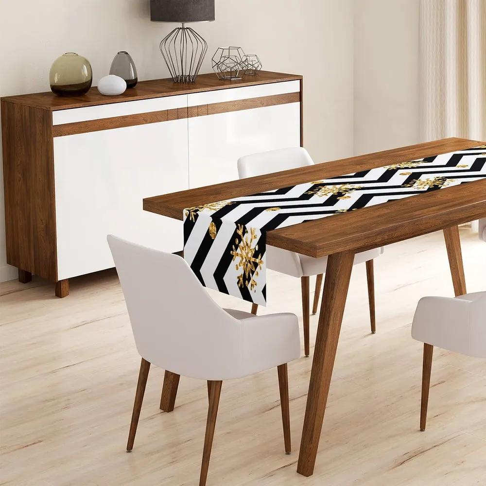 White Zigzag asztali futó, 45 x 140 cm - Minimalist Cushion Covers
