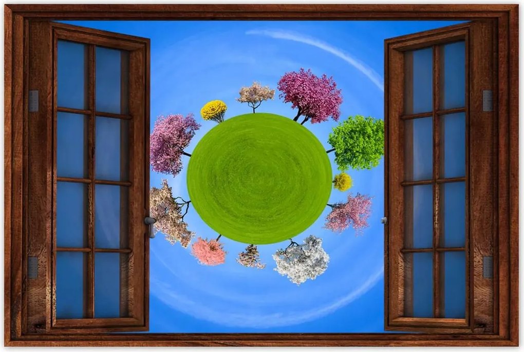 Poszterek 90x60 Fa Kilátás