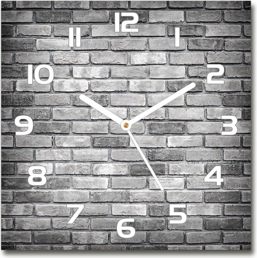 Csendes üveg falióra Tégla falióra 30x30