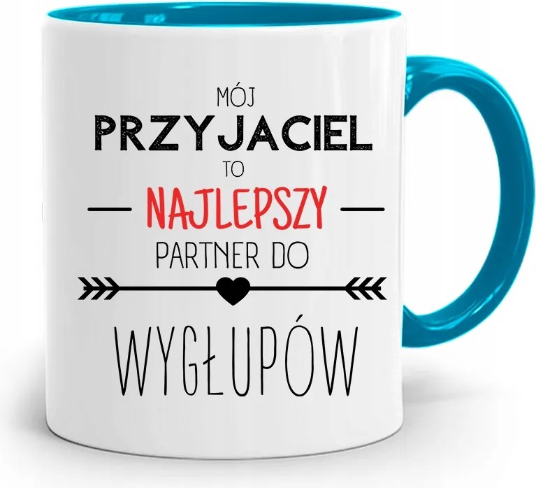 Kék Bögre Barátnak Hülyéskedési Partner fényképes nyomtatással