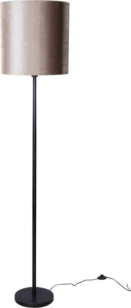 Állólámpa fekete színű, bézs bársony lámpabúrával, 50 cm - Simplo