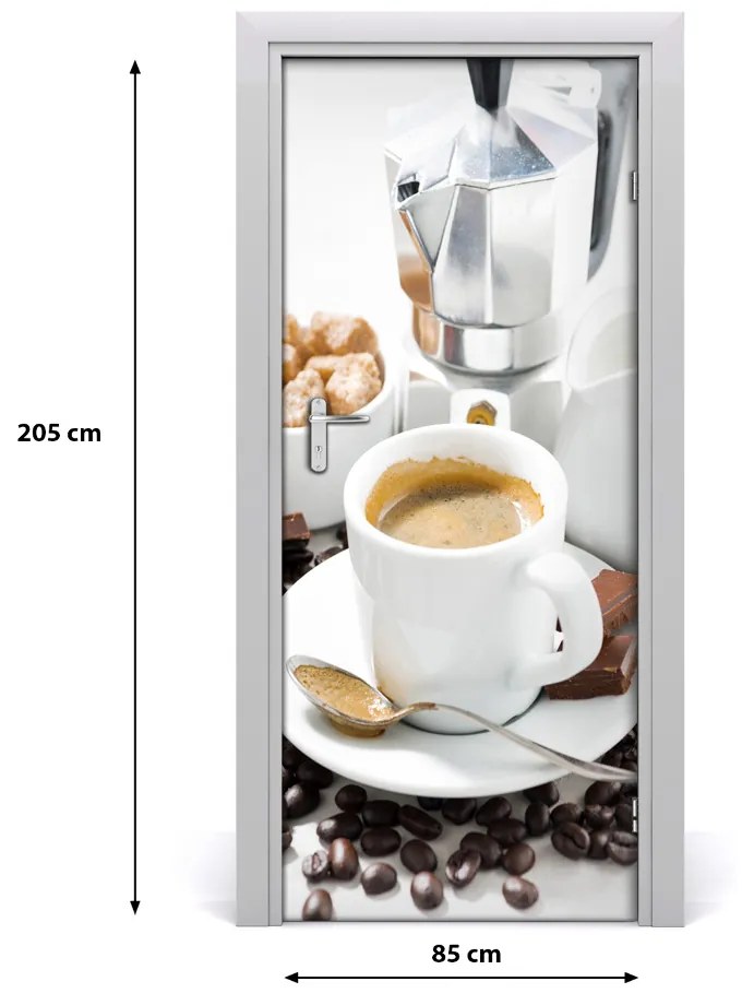 Fotótapéta ajtóra csésze kávé 75x205 cm
