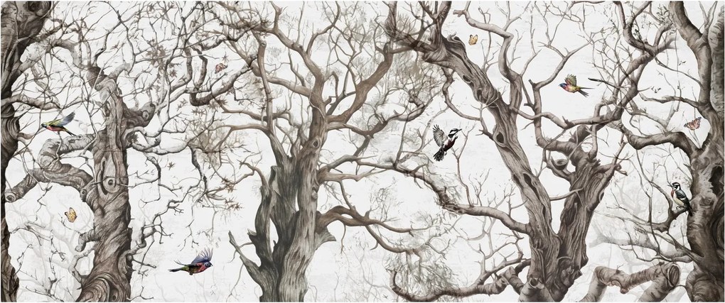 Kép - Erdei minta, rajz (120x50 cm)