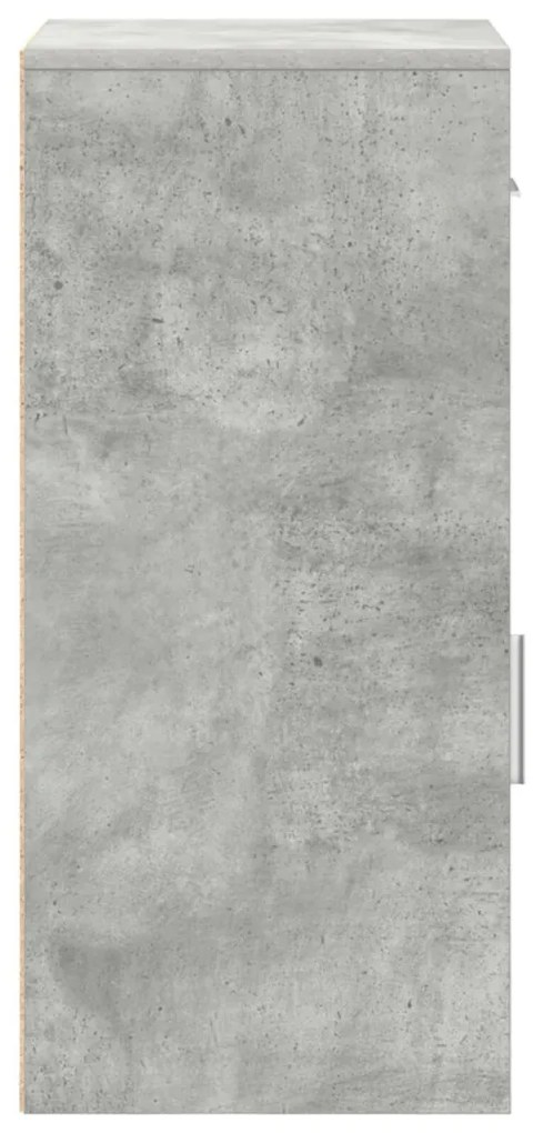 Szürke tárolószekrény Beton szürke Összeszerelt fa, Beton felület