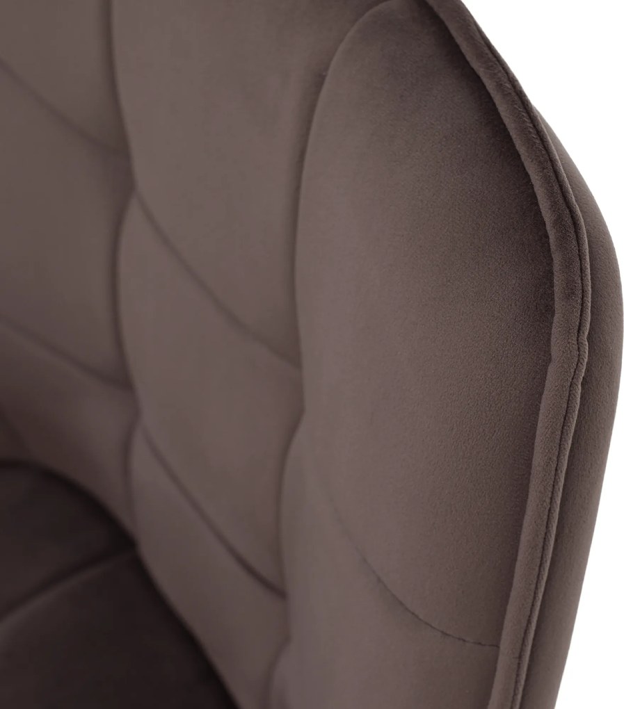 Design fotel, szürkésbarna Velvet/fekete, PETIN