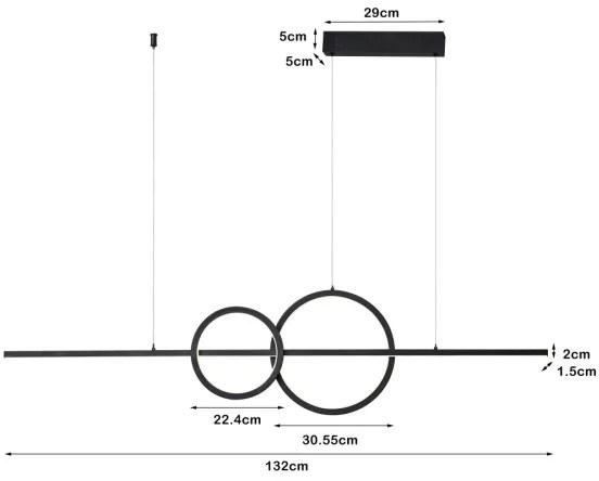 Immax NEO 07236L - LED Dimmelhető csillár LITE RONDAS LED/56W/230V Tuya + távirányító