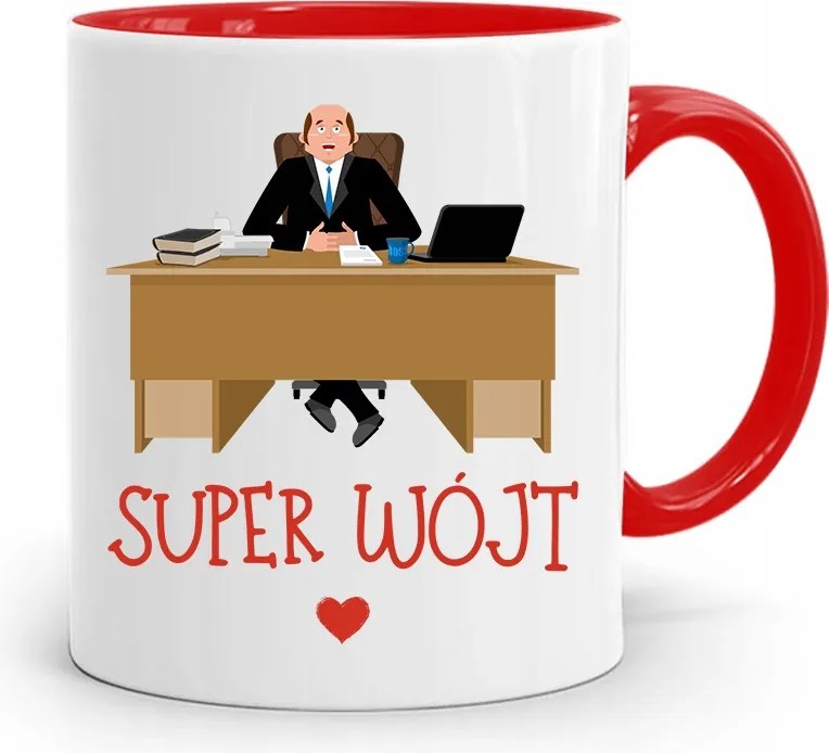 Bácsinak Bögre Piros Szuper Bácsinak Ajándék nyomott mintával