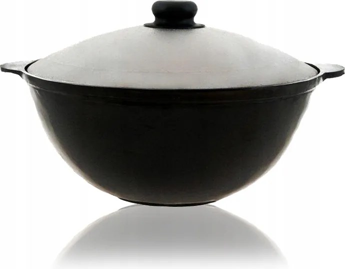 Kazan Üzbegisztáni 16L-es öntöttvas kazán fedővel.