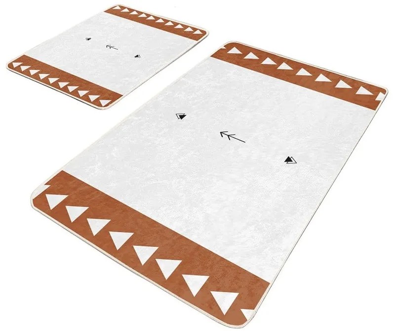 Fehér fürdőszobai kilépő szett 2 db-os 60x100 cm – Mila Home