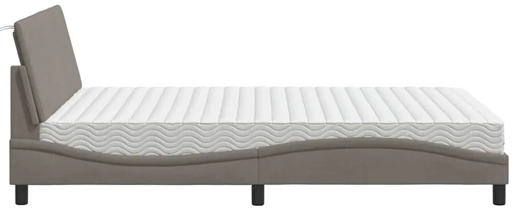 ágy matraccal Taupe 140x200 cm szövet