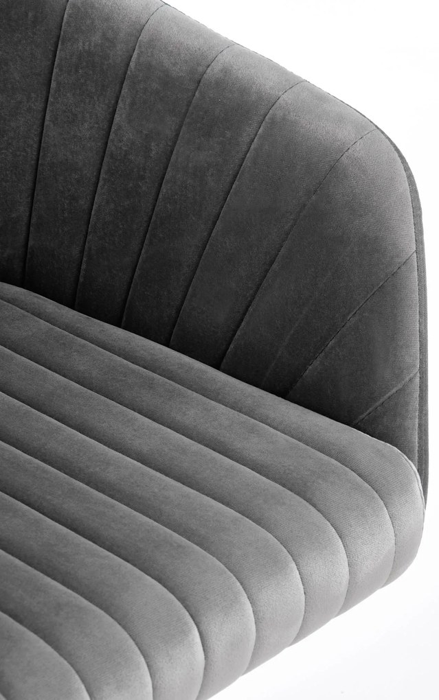 Szürke irodai szék MARIBO VELVET