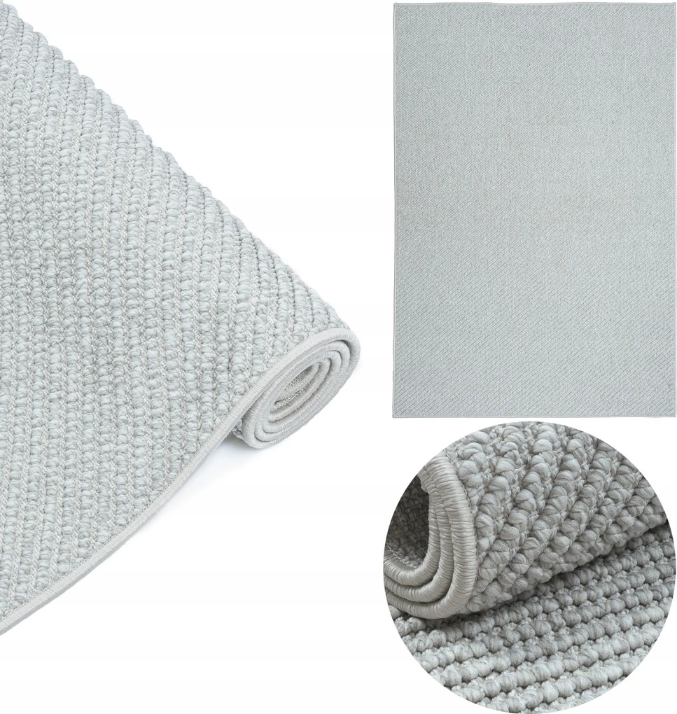 Nappali Szőnyeg Szürke Stílusos Kétszintes 160x230CM Boho Szőtt Hurok