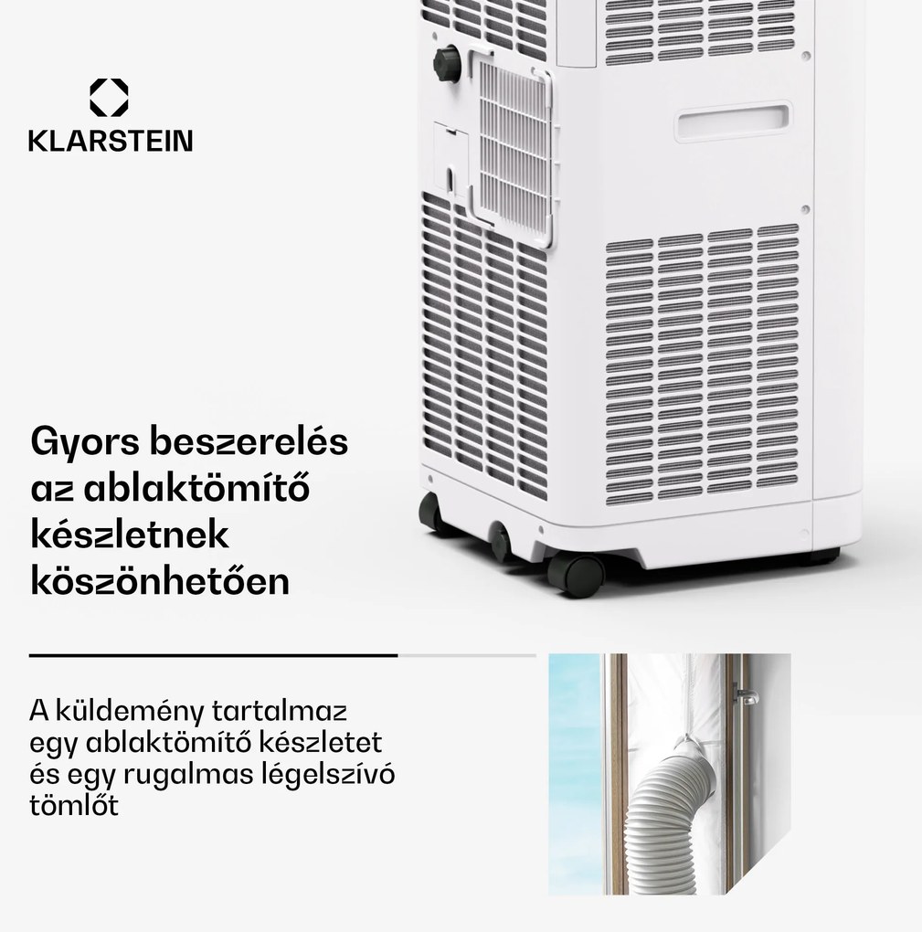 Breeze Box 7K Smart PAC légkondicionáló, 3 az 1-ben üzemmód, Intelligens vezérlés, 25 m²-ig, 24 órás időzítő, mobil