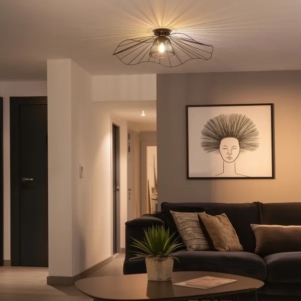 Brilagi - CERIA WIRE LED felületre szerelhető csillár 1xE27/40W/230V Ø 80 cm fekete