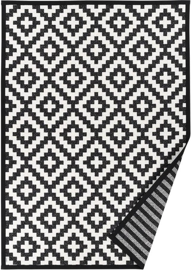 Viki fekete-fehér mintás kétoldalas szőnyeg, 160 x 230 cm - Narma