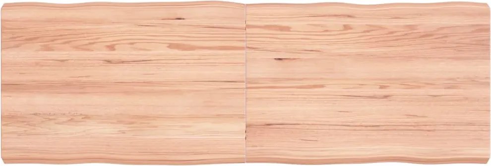 vidaXL világosbarna asztallap 120x40x(2-6)cm kezelt tömör élőszegélyes