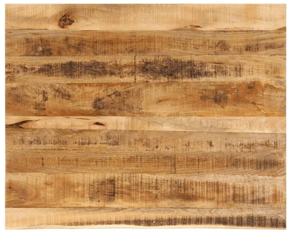 tömör nyers mangófa természetes élű asztallap 90 x 80 x 3,8 cm