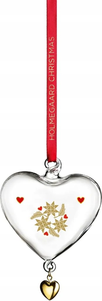 Holmegaard Christmas 2024 Üveggömb Karácsonyi medál Szív