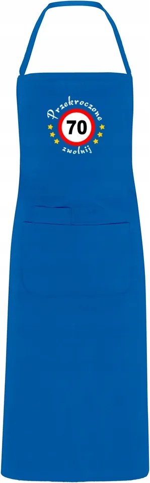 Konyhai kötény hímzéssel ajándék 70. születésnapra 70-es hímzés