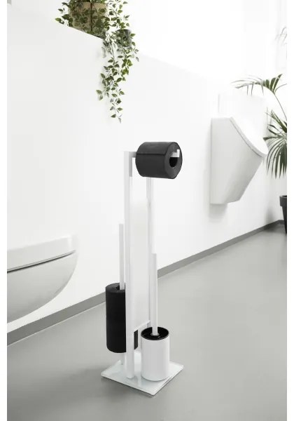 WENKO 21565100 - RIVALTA WC-kefe 18x70 cm fehér/fekete