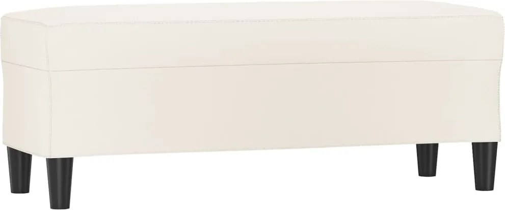 vidaXL krémszínű műbőr pad 100 x 35 x 41 cm