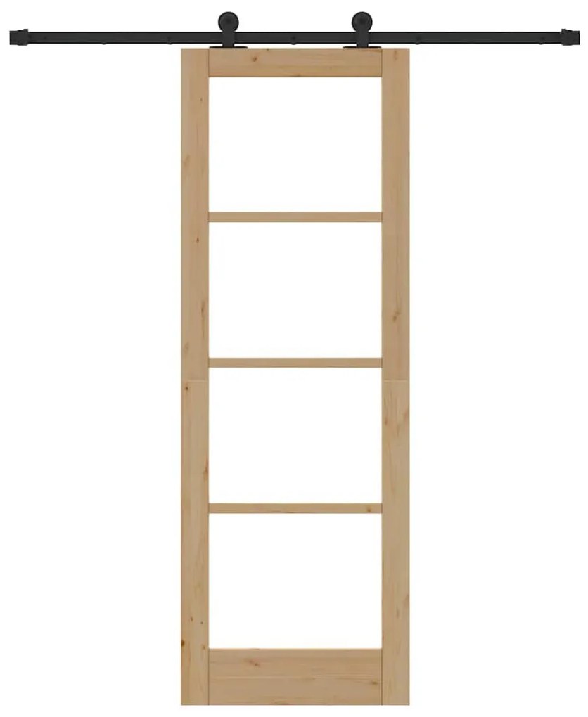 Csúszóajtó ORKDAL Barna 73.5 x 211 cm Fa és fém