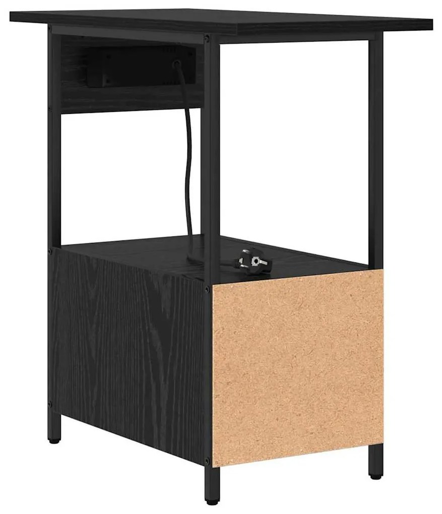 Éjjeliszekrény fiókkal Musta tammi 60 x 30 x 61 cm Faanyag