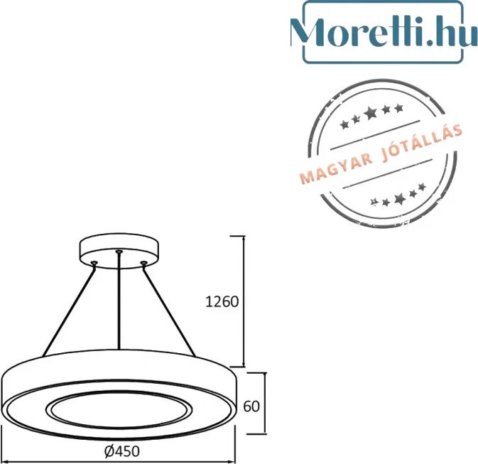 BRAYTRON BH16-06180 BLADE Modern Led Függesztett Lámpa LED IP20