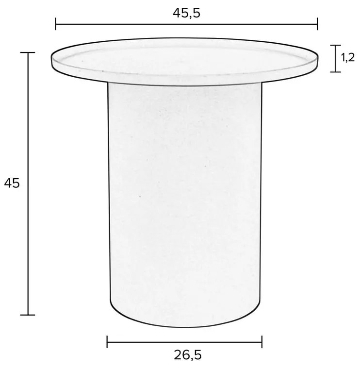 Fém kerek tárolóasztal ø 45,5 cm Sverre – White Label