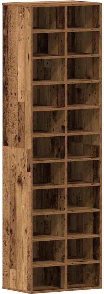 vidaXL antik fa szerelt fa cipősszekrény 54 x 34 x 183 cm