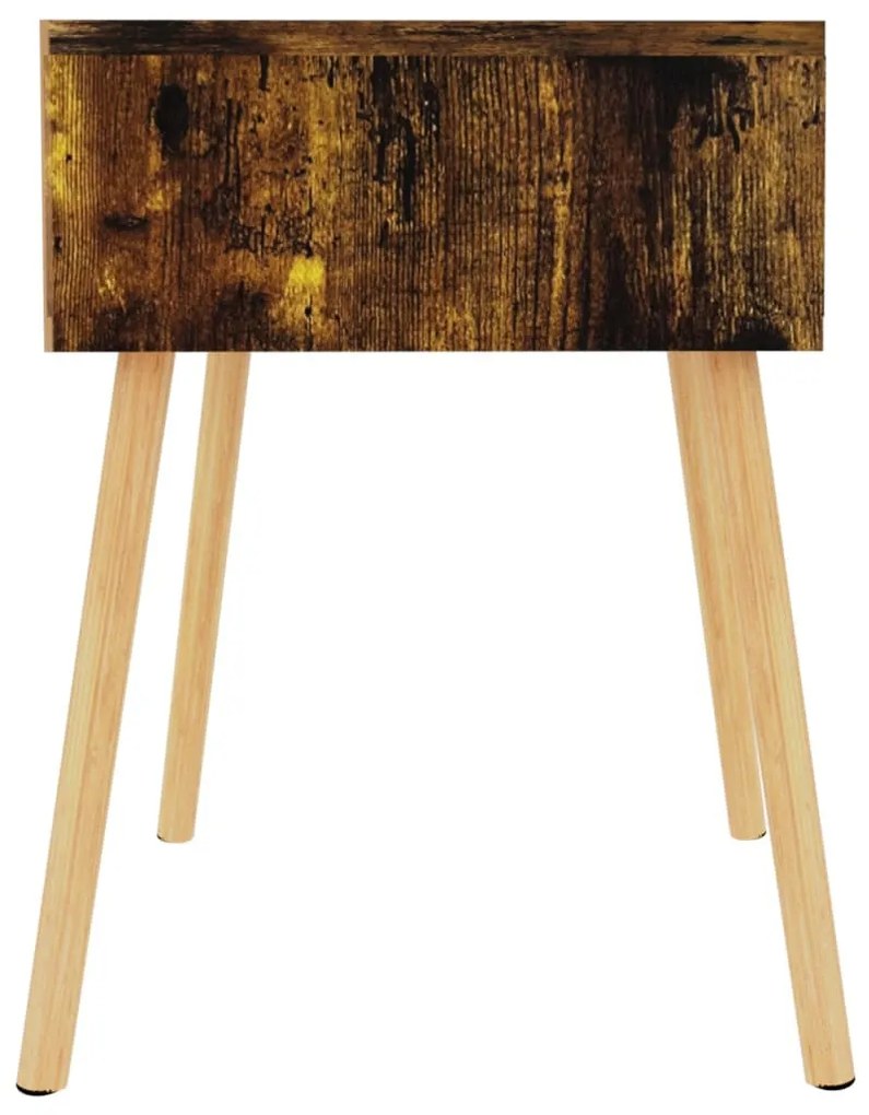 2 db füstös tölgy színű szerelt fa éjjeliszekrény 40x40x56 cm