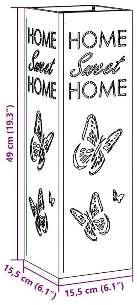 Napernyő Állvány Olívazöld 15.5 x 15.5 x 49 cm Acél