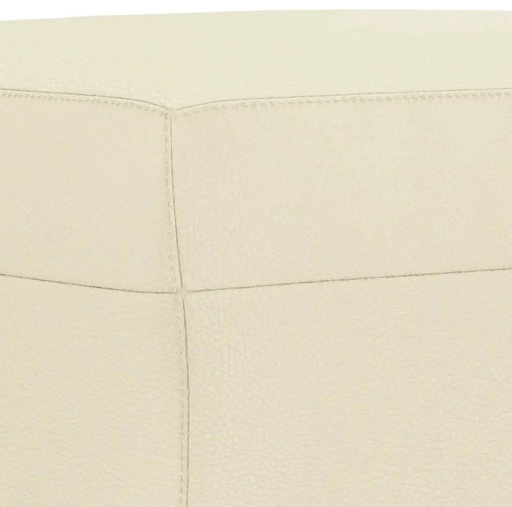 vidaXL 4 részes krémszínű műbőr ülőgarnitúra párnákkal