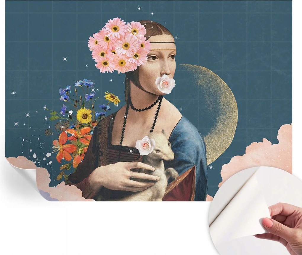 Design fali fotótapéta öntapadós virágos elegancia 208x146