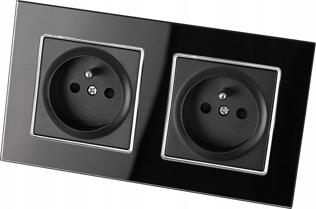 Dupla üveg aljzat fekete szett Dupla keret és 2 x Miuun aljzat