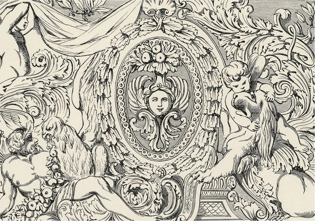 Fotótapéta Flizelin Design Divatos gazdagság díszek 312x219 Ragasztó